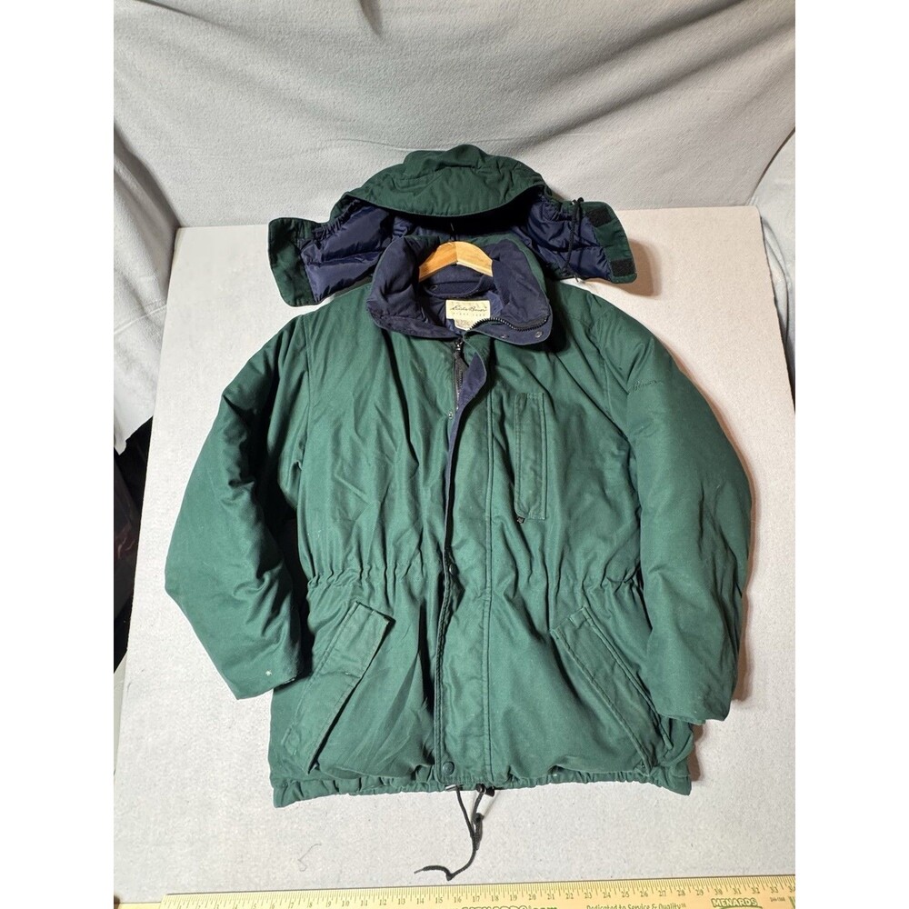 Vintage USA Eddie Bauer Goose Down Puffer Green Ridge Line Goretex L Outdoors